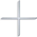 Grabkreuz aus Edelstahl mit Namen, 12×12 cm
