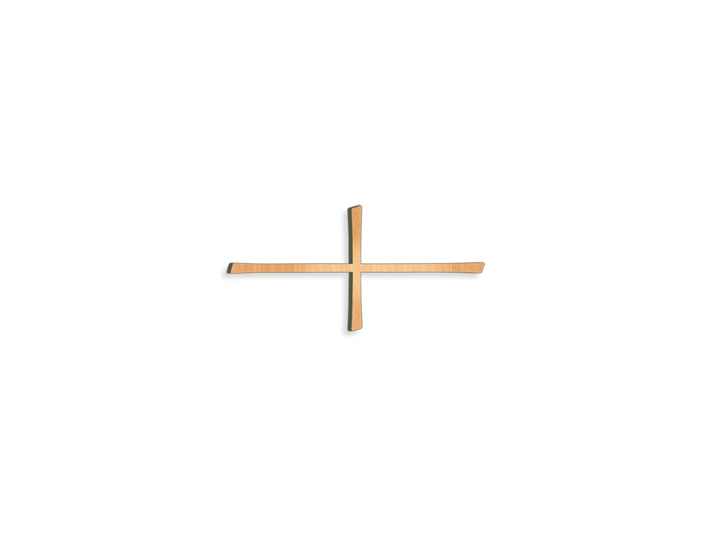 Náhrobní kříž Breitkreuz z bronzu, 15×35 cm
