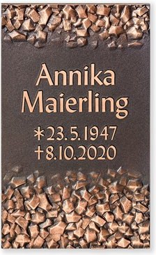 [ST-SK-31531] Grabplatte mit Motiv Kristallen, 23×14 cm