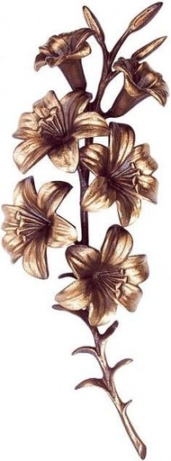 [ST-SK-32280] Bronzová ľalia na náhrobok, 38×13 cm
