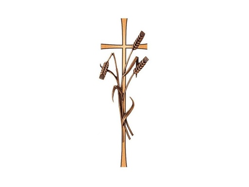 [ST-SK-32780] Náhrobný kríž Ťažký blok s klasom, 40×15 cm