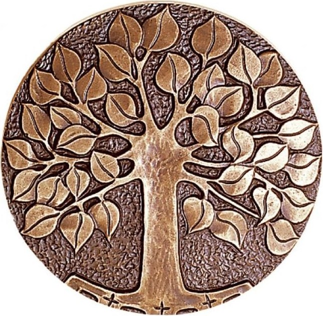 Bronze Lebensbaum für Grabmal, Ø 21 cm
