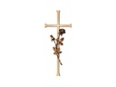 Náhrobný kríž Antikon s ružou, bronz, 40×15 cm alebo 50×20 cm