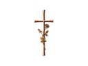 Náhrobný kríž Kontura s ružou, bronz, 30–60 cm