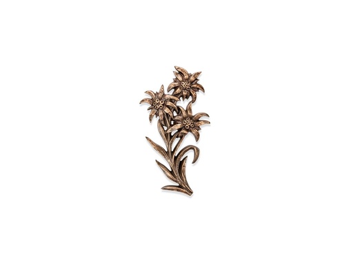 [ST-SK-33980] Bronzový Edelweiss na náhrobok, 26×15 cm