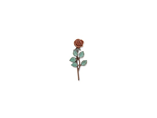[ST-SK-34011] Bronzová ruža na náhrobok, 12×5 cm alebo 20×8,5 cm