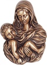 Bronze Madonna mit Kind für Grabmal, 22×16 cm