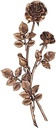 Bronze Rose für Grabmal, 47×24 cm