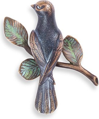 [ST-SK-37223] Bronze-Vogel auf einem Zweig, 10×8 cm