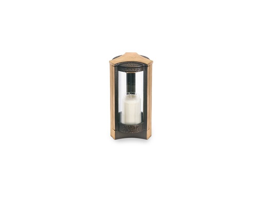 [ST-SK-40146] Náhrobný lampáš z bronzu a hliníka, 26×13×13 cm