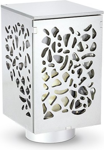 Náhrobný lampáš z nehrdzavejúcej ocele, 23×13×13 cm