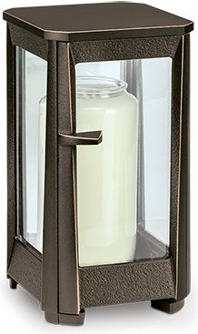 [ST-SK-40371] Bronzový lampáš na náhrobok, 20×11×12 cm