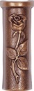 Nástěnná váza na náhrobek, bronz, 18×7 cm