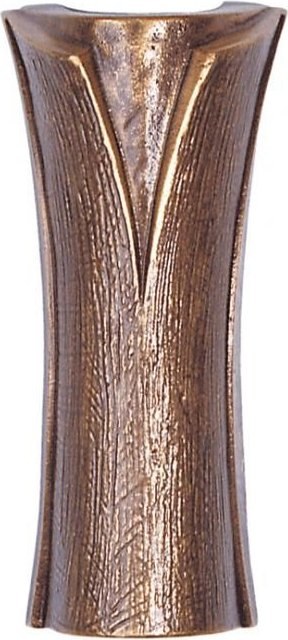 Nástenná váza na náhrobok, bronz, 18×8 cm