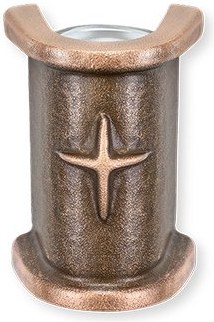 Nástenná váza na náhrobok, bronz, 10×7×5 cm