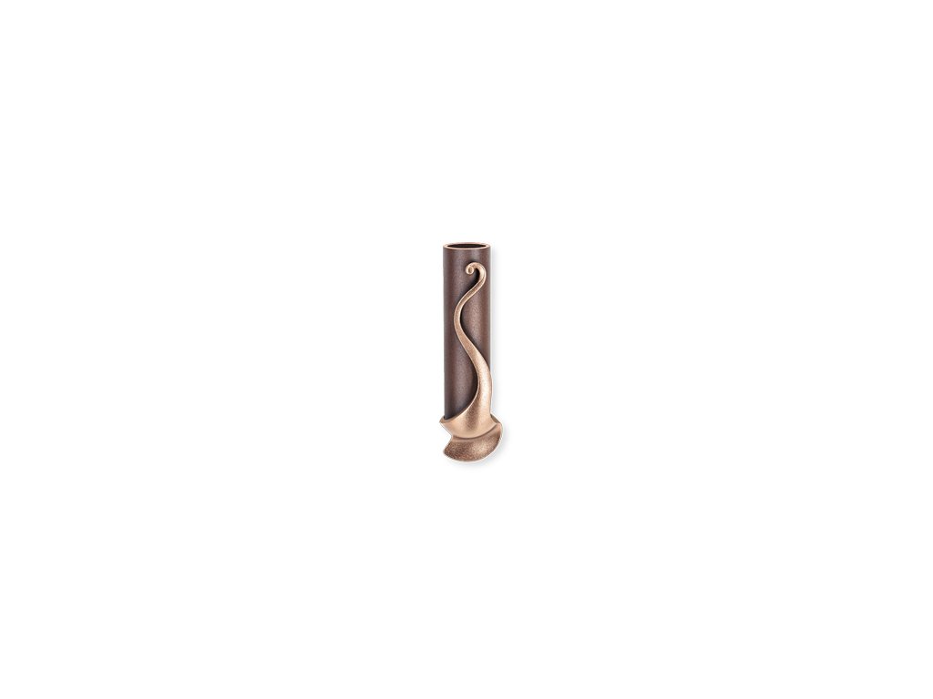 Nástenná váza na náhrobok, bronz, výška 16 cm