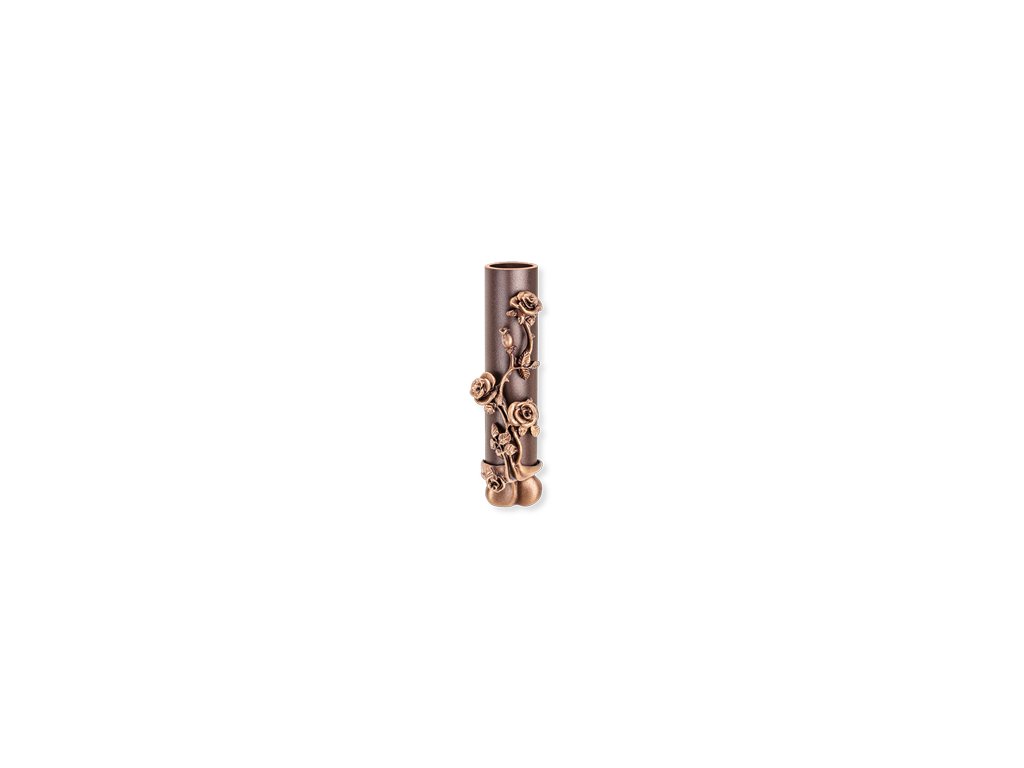 Nástěnná váza na náhrobek, bronz, výška 16 cm