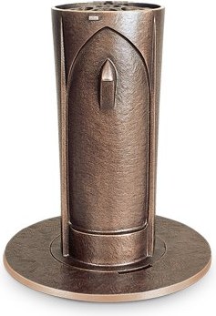 [ST-SK-53061] Zapustená váza na náhrobok, bronz, výška 24 cm