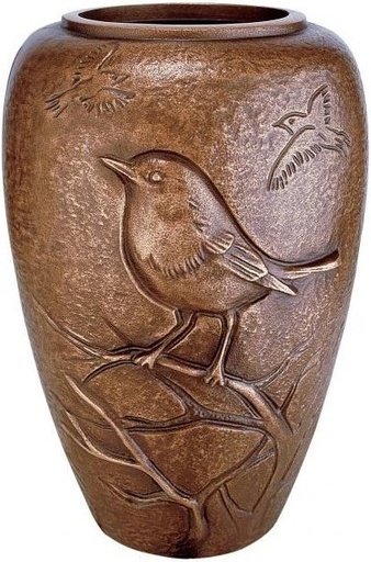 [ST-SK-53094] Bronzová váza na náhrobok, výška 18 cm