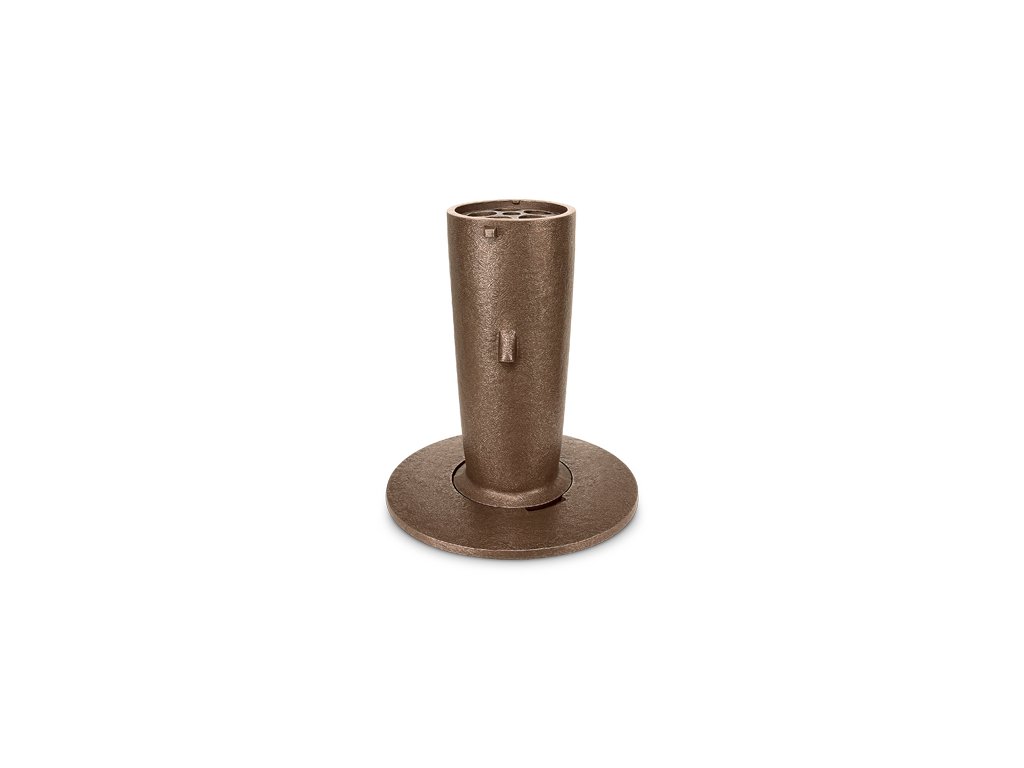 [ST-SK-53122] Zapustená váza na náhrobok, bronz, výška 21–24 cm