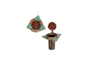 Bronzová sklopná váza na náhrobok Ruža, 16×12×11 cm
