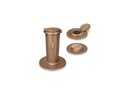 Zapustená váza s vekom na náhrobok, bronz, výška 27 cm