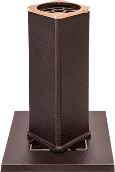 Bronzová zapuštěná váza na náhrobek, 27×9,5×9,5 cm