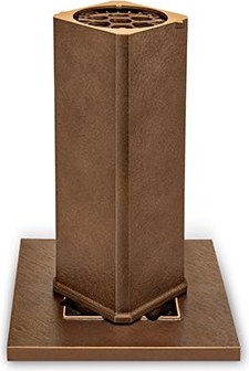 Zapustená váza na náhrobok, bronz, 27×9,5×9,5 cm