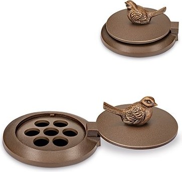Bronzový kvetináčový krúžok na náhrobok, Ø 12 cm, výška 6 cm