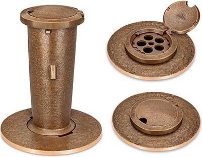[ST-SK-53342] Bronzová zapuštěná váza s věkem, výška 23 cm