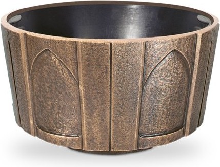 Bronzová dekoračná misa na náhrobok, výška 19 cm, priemer 34 cm