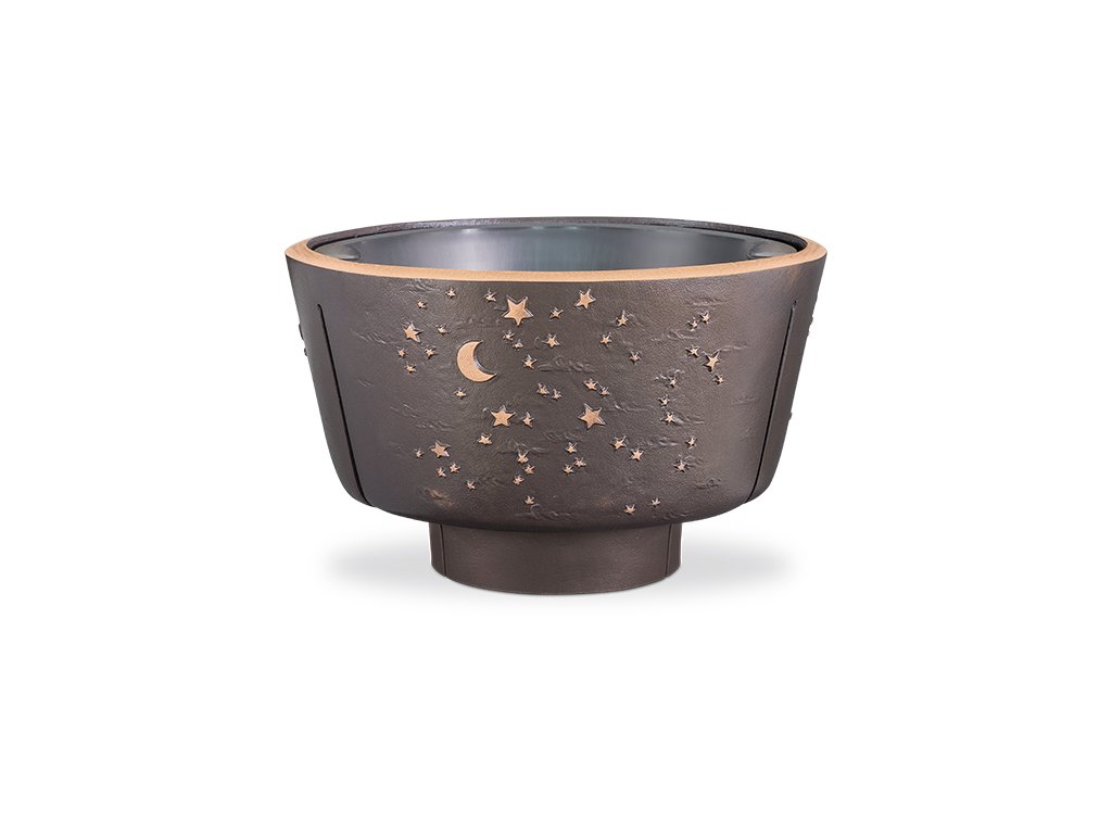Bronzová dekoratívna misa na náhrobok, výška 16 cm, priemer 26 cm