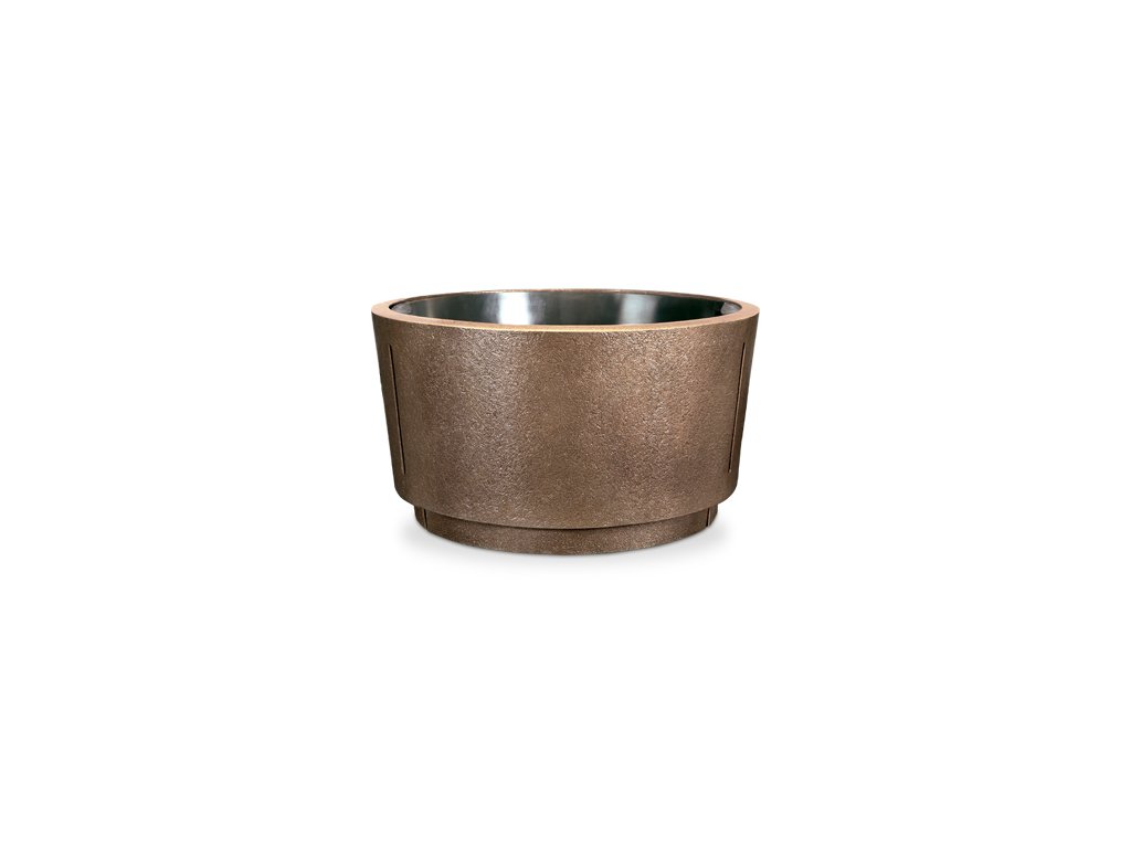 [ST-SK-54098] Bronzová dekoratívna misa na náhrobok, výška 14–18 cm