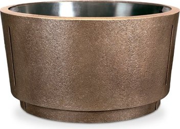 [ST-SK-54098] Bronzová dekorativní mísa na náhrobek, výška 14–18 cm