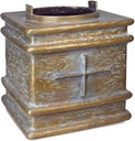 Bronze-Turm Sichturne für Grabmal, 27×28 cm