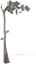 Bronzový lipový strom na náhrobek, 107×53 cm
