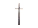Náhrobný kríž s kryštálom, bronz, 91×33 cm