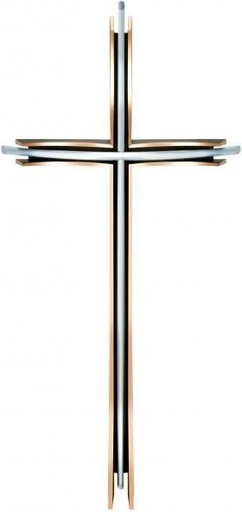 [ST-SK-60199] Bronze-Kreuz mit Kristall, 103×51 cm