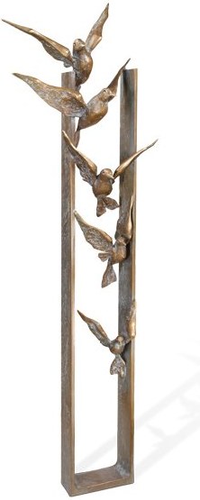 Bronze-Statue fliegende Vögel für Grabmal, 103×26 cm