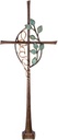 Bronzový kríž s kryštálom, 102×41 cm