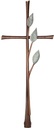 Náhrobný kríž s kryštálom, bronz, 94×35 cm