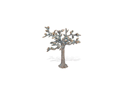 [ST-SK-60286] Bronzový strom s plodmi na náhrobok, 13×13×9 cm