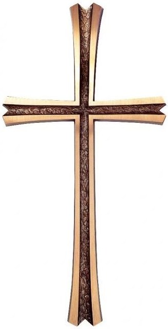 Náhrobní kříž z bronzu, 50×25 cm