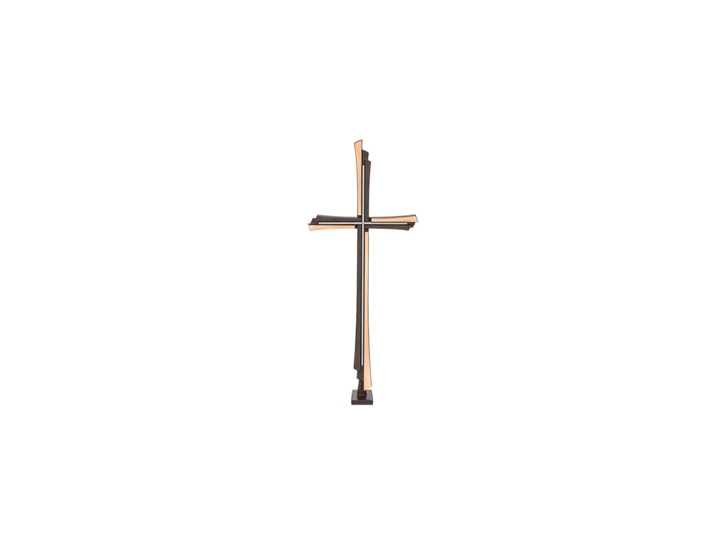 Náhrobný kríž voľne stojaci, bronz, 61×24,5 cm