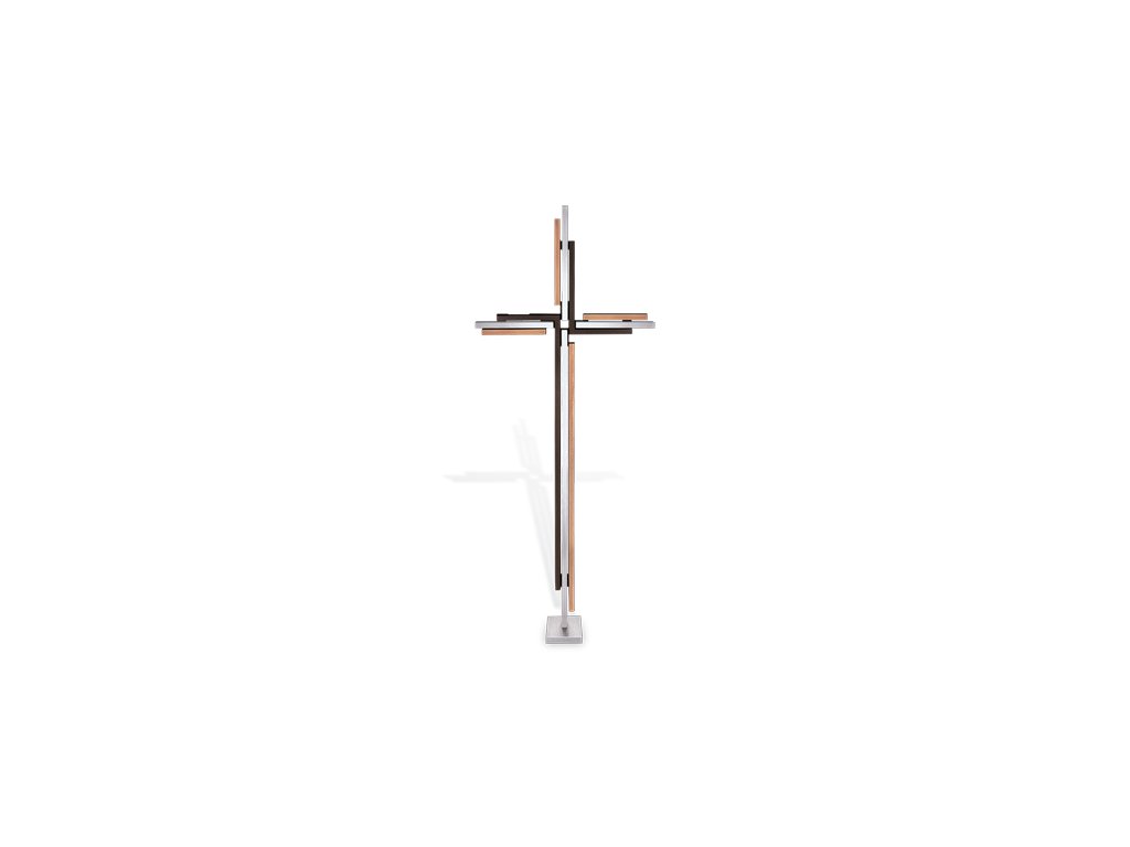 Náhrobný kríž voľne stojaci, bronz, 42–92 cm