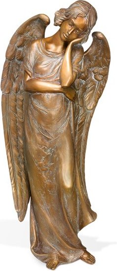Bronzový anděl na náhrobek, 71×30×23 cm