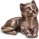 Bronze liegende Katze für Grabmal, 4×5×5 cm