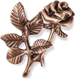 [ST-SK-85073] Bronzová ruža na náhrobok, 7×6 cm
