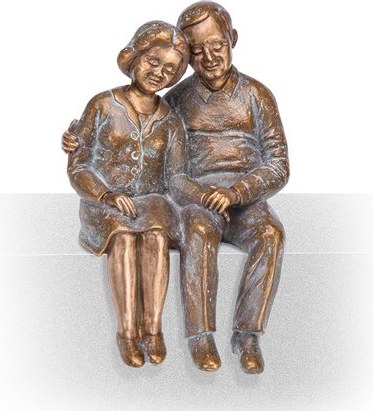 [ST-SK-85261] Bronzová socha Pár na náhrobok, 15×10×8,5 cm