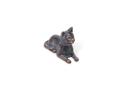 [ST-SK-85379] Bronzová mačka ležiaca na náhrobok, 4×3×6,5 cm
